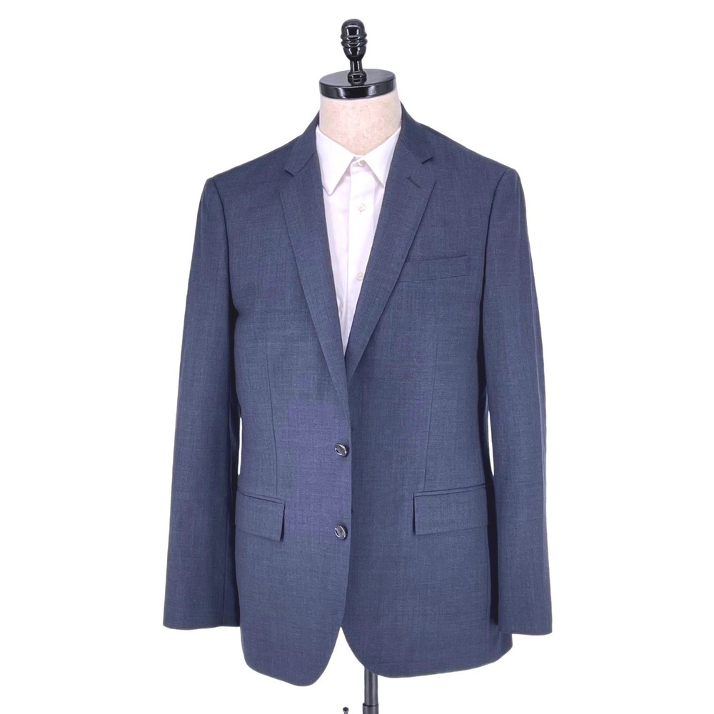 J.Crew 40R Downtown Ludlow Tollegno 1900 Wool Blue Jacket Blazer Sport Coat Flaw